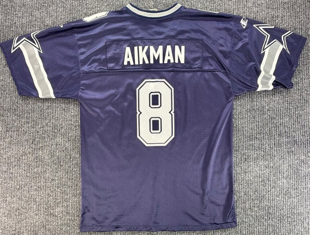 Vintage Troy Aikman Dallas Cowboys Logo Athletic NFL Football Jersey Large #8